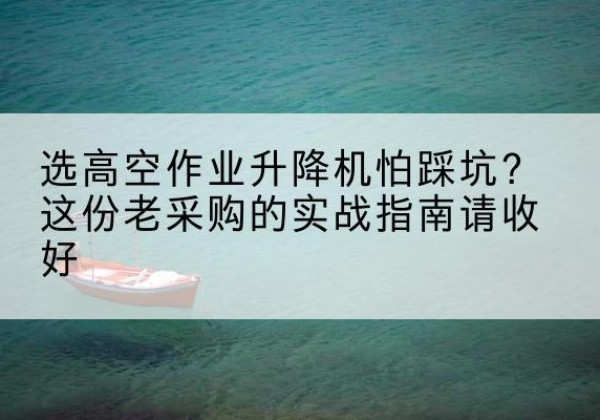 泾阳高空作业升降机厂家推荐-选高空作业升降机怕踩坑？这份老采购的实战指南请收好